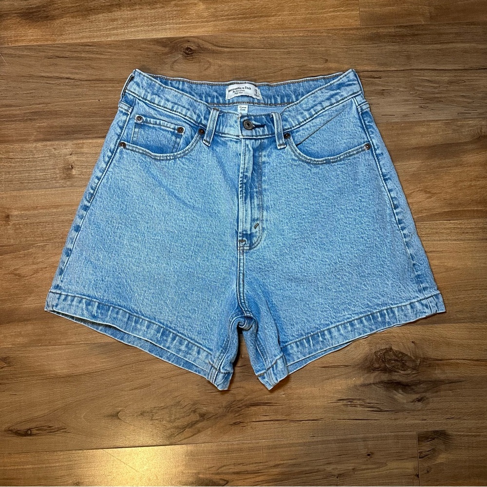 Abercrombie & Fitch Light Blue The Dad Jean Shorts